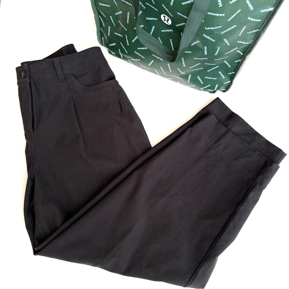 LULULEMON Utilitech Twill Mid-Rise Barrel-Leg Pant Black - Picture 4 of 7